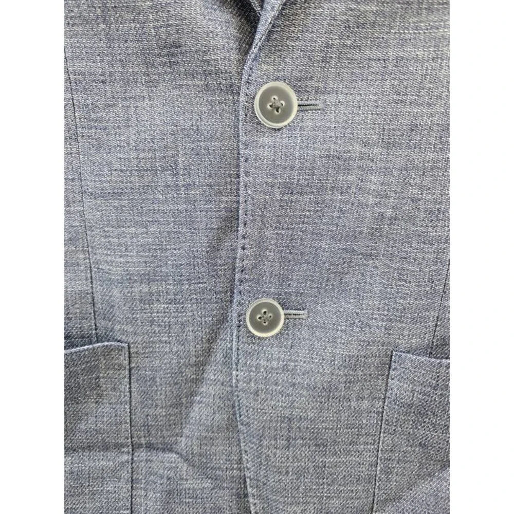 Calvin Klein Solid Slim-Fit Soft Sport Coat Men's 36S Blue Long Sleeve